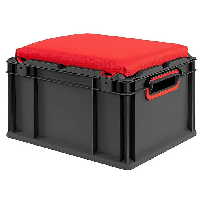 Proregal Eurobox NextGen Seat Rot - L x B x H: 40 x 30 x 26,5 cm, Kunststoff, Schwarz