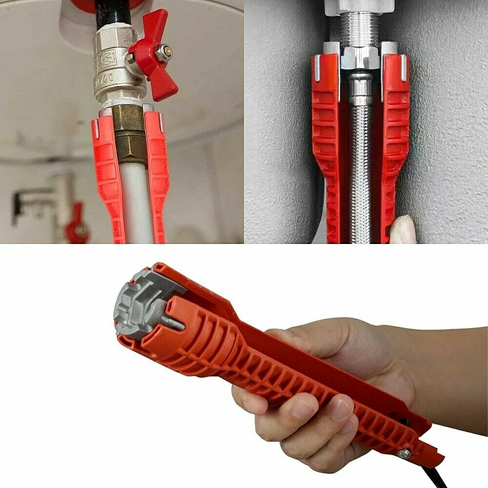 Llave de tubo (Ancho de llave: 9 mm - 40 mm, Largo: 240 mm, Plástico) | BAUHAUS