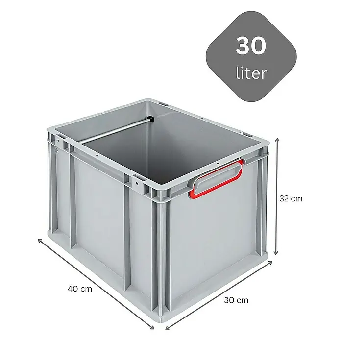 Proregal Eurobox Hängeregisterbox NextGen - L x B x H: 40 x 30 x 32 cm, Kunststoff, Grau
