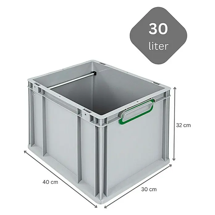 Proregal Eurobox Hängeregisterbox NextGen - L x B x H: 40 x 30 x 32 cm, Kunststoff, Grau
