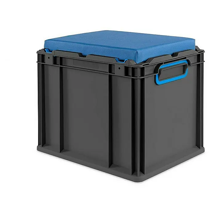 Proregal Eurobox NextGen Seat Blau - L x B x H: 40 x 30 x 36,5 cm, Kunststoff, Schwarz