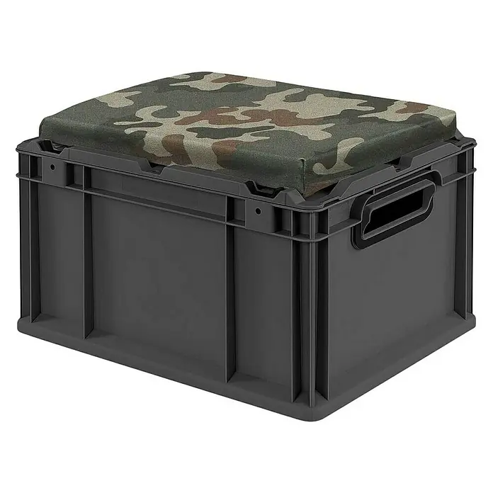 Proregal Eurobox NextGen Seat Camouflage - L x B x H: 40 x 30 x 26,5 cm, Kunststoff, Schwarz