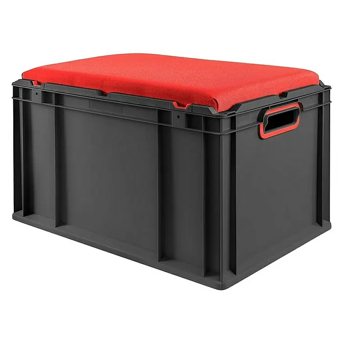 Proregal Eurobox NextGen Seat Rot - L x B x H: 60 x 40 x 36,5 cm, Kunststoff, Schwarz
