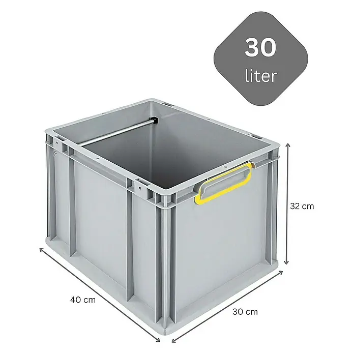 Proregal Eurobox Hängeregisterbox NextGen - L x B x H: 40 x 30 x 32 cm, Kunststoff, Grau