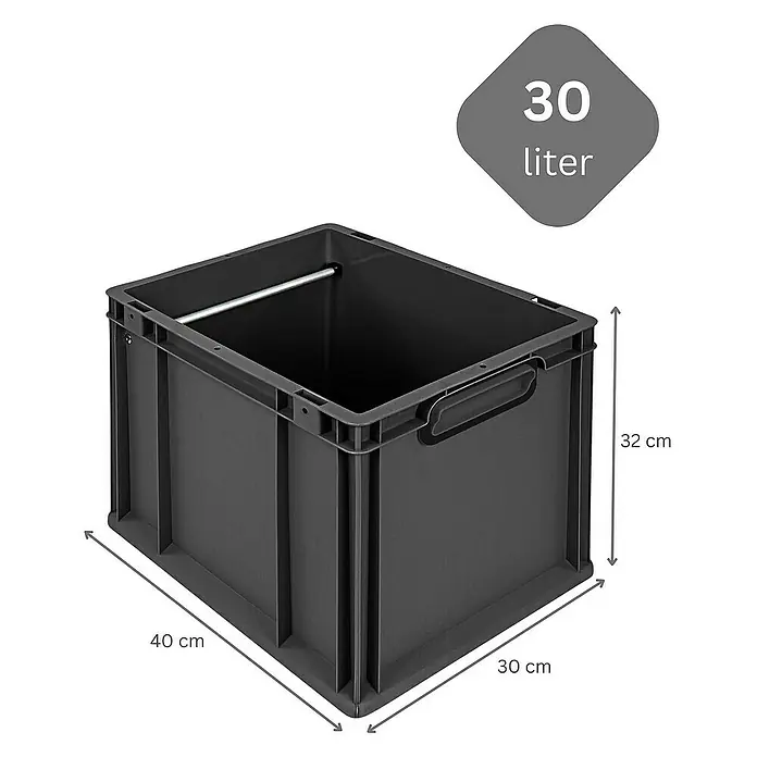 Proregal Eurobox Hängeregisterbox NextGen - Kunststoff, Schwarz