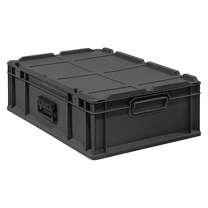 Proregal Eurobox NextGen Portable - L x B x H: 60 x 40 x 18,5 cm, Kunststoff, Schwarz