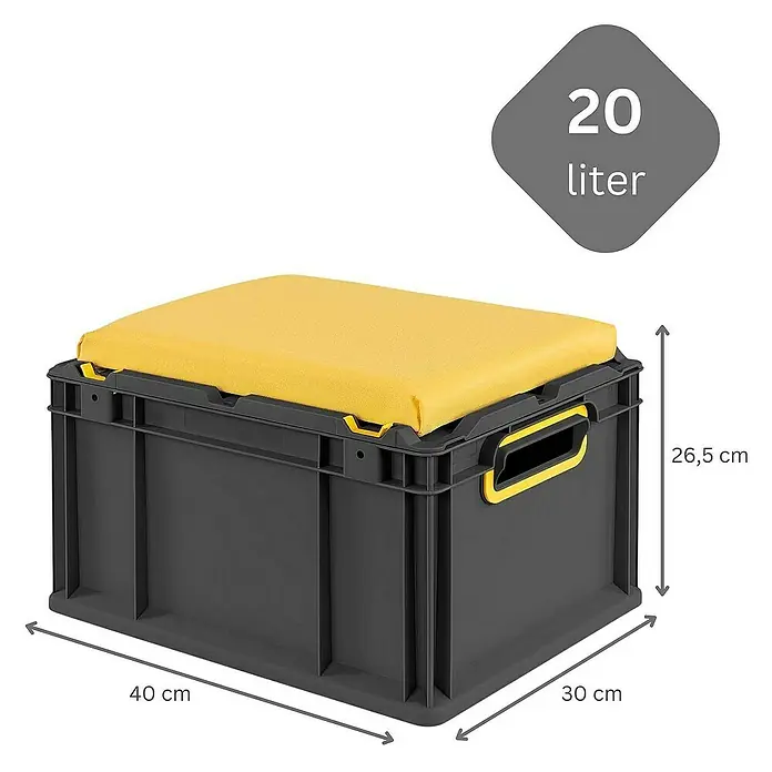 Proregal Eurobox NextGen Seat Gelb - Kunststoff, Schwarz