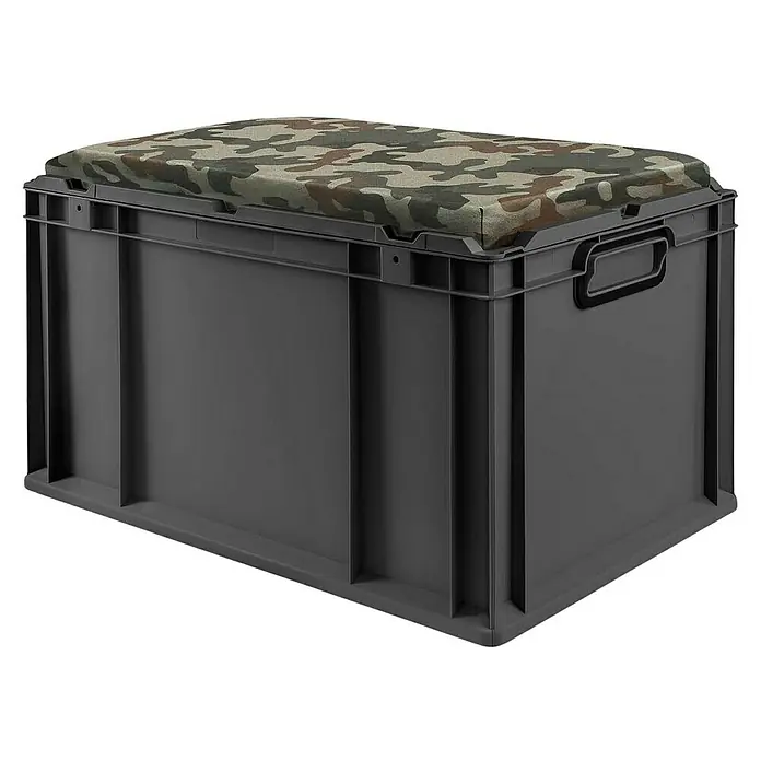 Proregal Eurobox NextGen Seat Camouflage - L x B x H: 60 x 40 x 36,5 cm, Kunststoff, Schwarz
