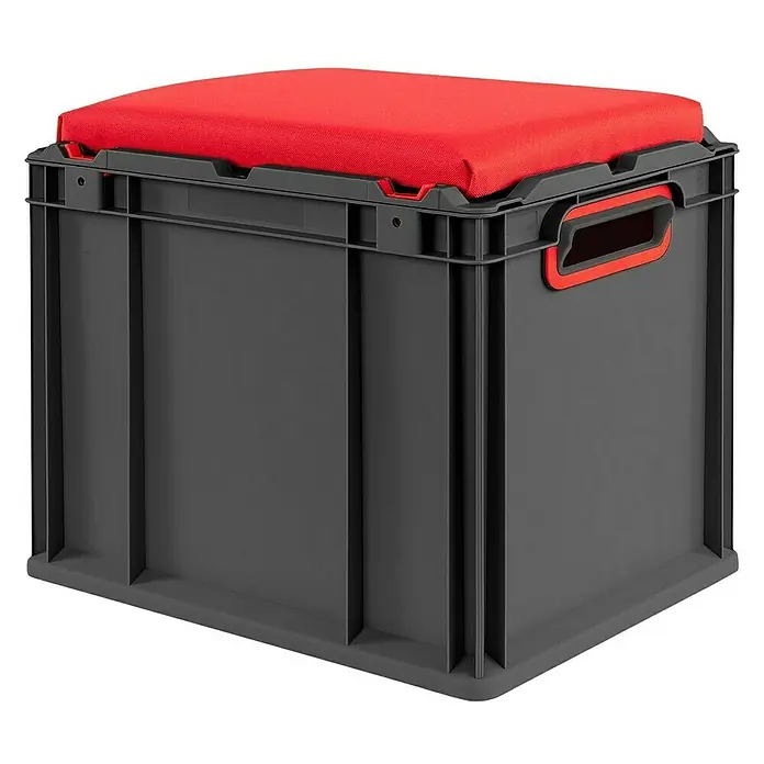 Proregal Eurobox NextGen Seat Rot - L x B x H: 40 x 30 x 36,5 cm, Kunststoff, Schwarz