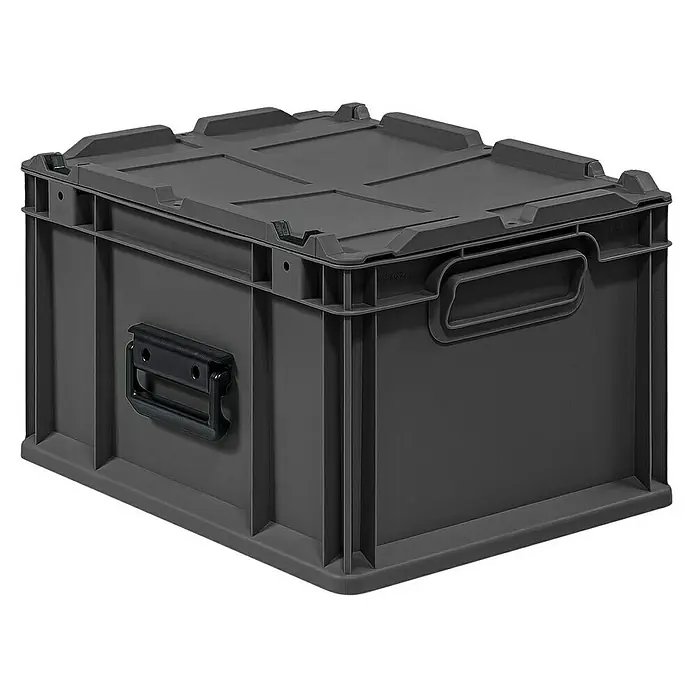 Proregal Eurobox NextGen Portable - L x B x H: 40 x 30 x 23,5 cm, Kunststoff, Schwarz