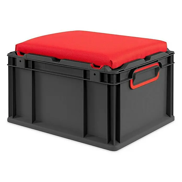 Proregal Eurobox NextGen Seat Rot - L x B x H: 40 x 30 x 26,5 cm, Kunststoff, Schwarz
