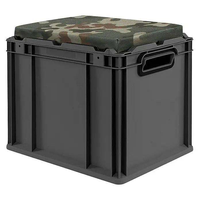 Proregal Eurobox NextGen Seat Camouflage - L x B x H: 40 x 30 x 36,5 cm, Kunststoff, Schwarz