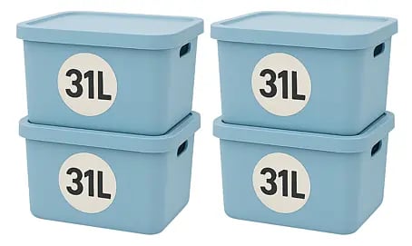 Plastikbox 60x40x7,5 Lagerbox Lagerkiste Stapelkiste Campingbox Deckel