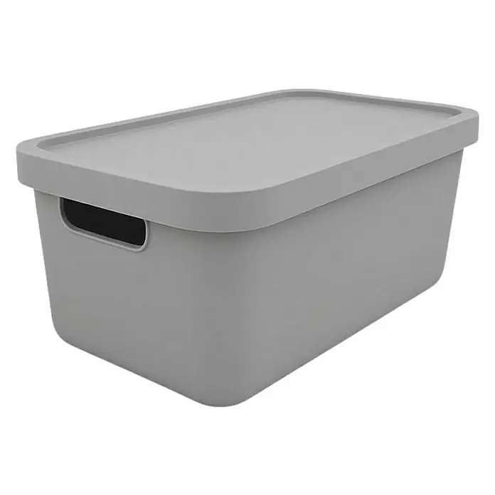 Plastard Aufbewahrungsbox-Set 3er-Set 31 Liter in Grau – Stapelboxen, Lagerboxen - L x B x H: 45,5 x 33,5 x 25 cm, Kunststoff, Grau, 3 Stk.
