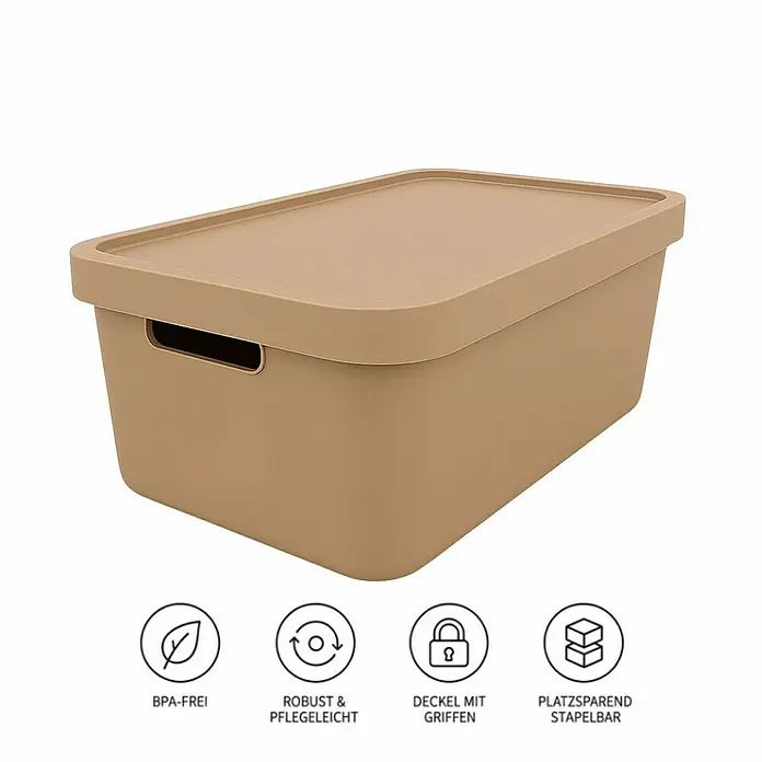 Plastard Aufbewahrungsbox-Set 7,5 Liter in Pink – Stapelboxen, Lagerboxen - L x B x H: 32 x 22 x 15 cm, Kunststoff, Pink, 4 Stk.