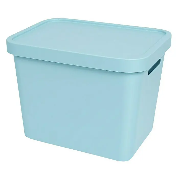 Plastard Aufbewahrungsbox-Set 3er-Set 12,5 Liter in Blau – Stapelboxen, Lagerboxen - L x B x H: 32 x 22 x 24 cm, Kunststoff, Blau, 3 Stk.