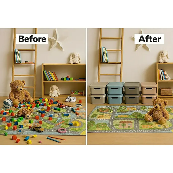 Plastard Aufbewahrungsbox-Set 3er-Set 31 Liter in Beige – Stapelboxen, Lagerboxen - Kunststoff, Beige, 3 Stk.