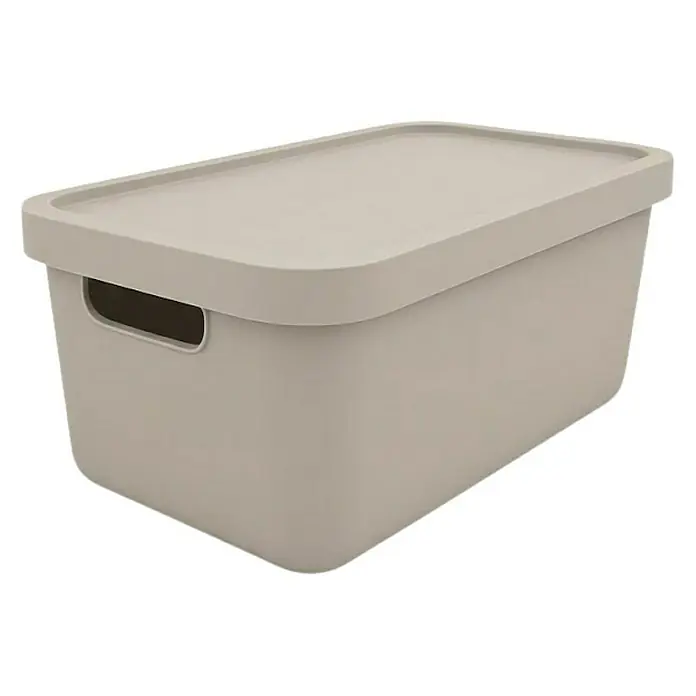 Plastard Aufbewahrungsbox-Set 3er-Set 31 Liter in Beige – Stapelboxen, Lagerboxen - Kunststoff, Beige, 3 Stk.