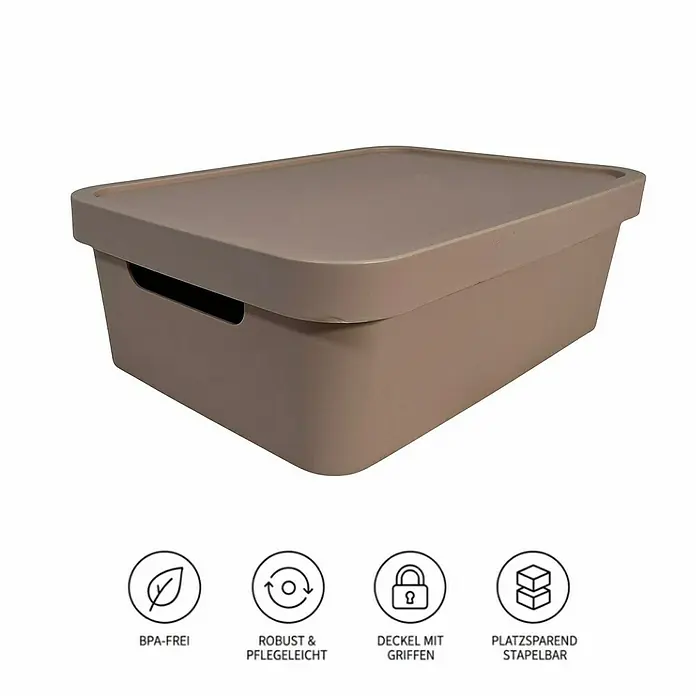 Plastard Aufbewahrungsbox-Set 4er-Set 19 Liter in Pink – Stapelboxen, Lagerboxen - L x B x H: 45,5 x 33,5 x 15,5 cm, Kunststoff, Pink, 4 Stk.