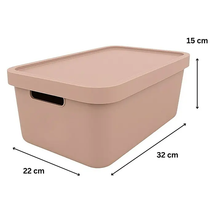 Plastard Aufbewahrungsbox-Set 3er-Set 7,5 Liter in Pink – Stapelboxen, Lagerboxen - L x B x H: 32 x 22 x 15 cm, Kunststoff, Pink, 3 Stk.