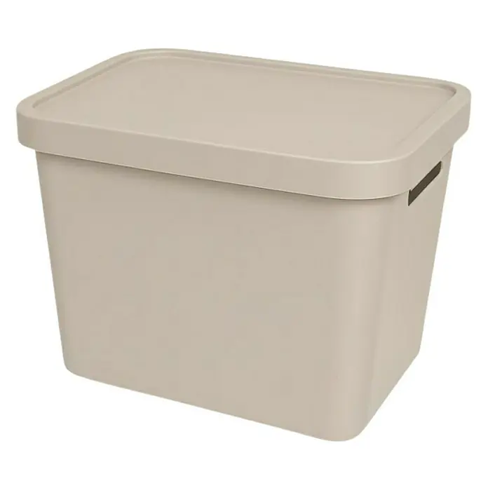 Plastard Aufbewahrungsbox-Set 3er-Set 12,5 Liter in Beige – Stapelboxen, Lagerboxen - Kunststoff, Beige, 3 Stk.
