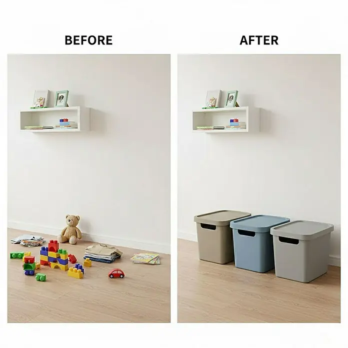 Plastard Aufbewahrungsbox-Set 4er-Set 12,5 Liter in Grau – Stapelboxen, Lagerboxen - L x B x H: 32 x 22 x 24 cm, Kunststoff, Grau, 4 Stk.