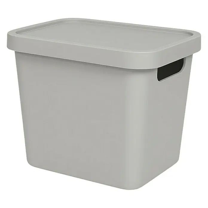 Plastard Aufbewahrungsbox-Set 4er-Set 12,5 Liter in Grau – Stapelboxen, Lagerboxen - L x B x H: 32 x 22 x 24 cm, Kunststoff, Grau, 4 Stk.