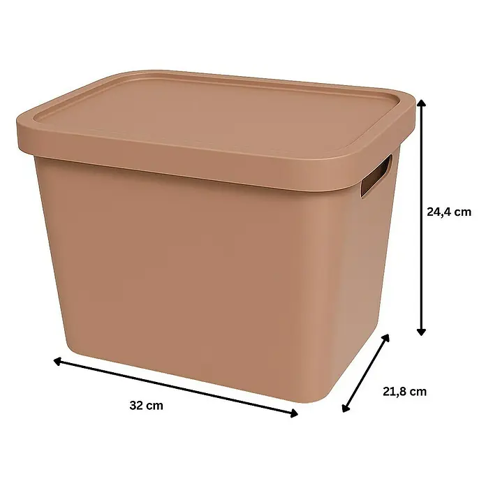 Plastard Aufbewahrungsbox-Set 4er-Set 12,5 Liter in Pink – Stapelboxen, Lagerboxen - L x B x H: 32 x 22 x 24 cm, Kunststoff, Pink, 4 Stk.