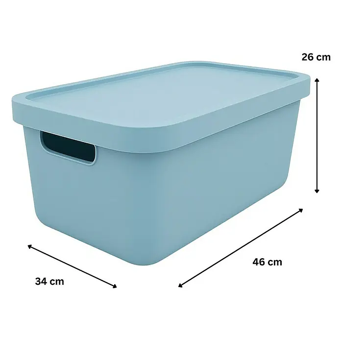 Plastard Aufbewahrungsbox-Set 3er-Set 31 Liter in Blau – Stapelboxen, Lagerboxen - Kunststoff, Blau, 3 Stk.
