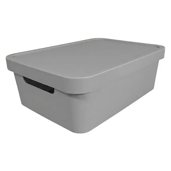 Plastard Aufbewahrungsbox-Set 3er-Set 19 Liter in Grau – Stapelboxen, Lagerboxen - Kunststoff, Grau, 3 Stk.