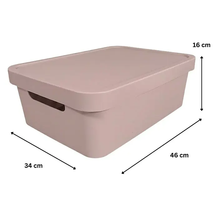Plastard Aufbewahrungsbox-Set 3er-Set 19 Liter in Pink – Stapelboxen, Lagerboxen - L x B x H: 45,5 x 33,5 x 15,5 cm, Kunststoff, Pink, 3 Stk.
