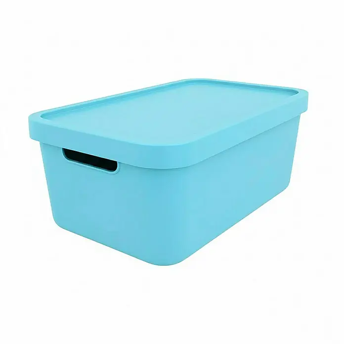 Plastard Aufbewahrungsbox-Set 3er-Set 7,5 Liter in Blau – Stapelboxen, Lagerboxen - L x B x H: 32 x 22 x 15 cm, Kunststoff, Blau, 3 Stk.