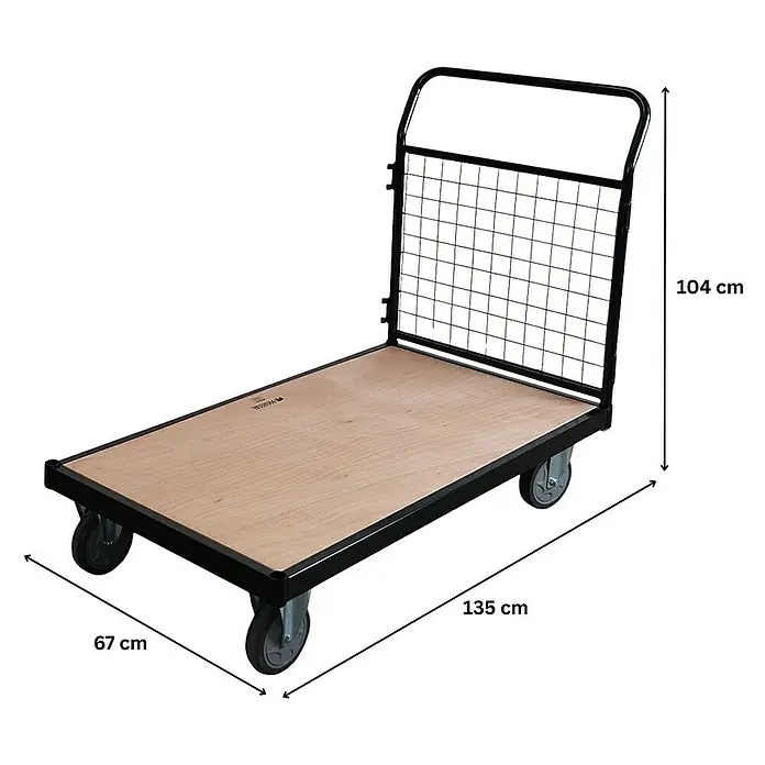 Proregal Transportroller / Plattformwagen mit abnehmbaren Gitterwänden - Traglast: 400 kg