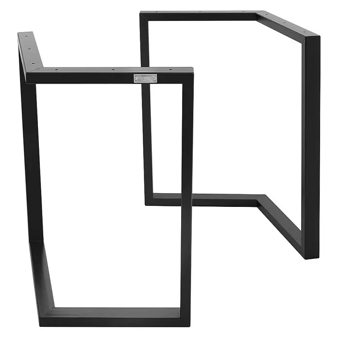 ML-Design Tischgestell 2er Set Tischgestell Bankkufen Tischkufen Möbelfüße aus Stahl - L x B x H: 44 x 44 x 72 cm, Stahl
