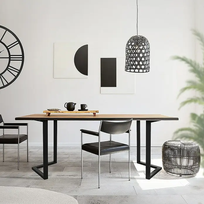 ML-Design Tischgestell 2er Set Tischgestell Bankkufen Tischkufen Möbelfüße aus Stahl - L x B x H: 44 x 44 x 72 cm, Stahl