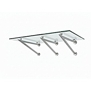 Glaszentrum Hagen Vordach (230 x 90 x 40 cm, Silber)