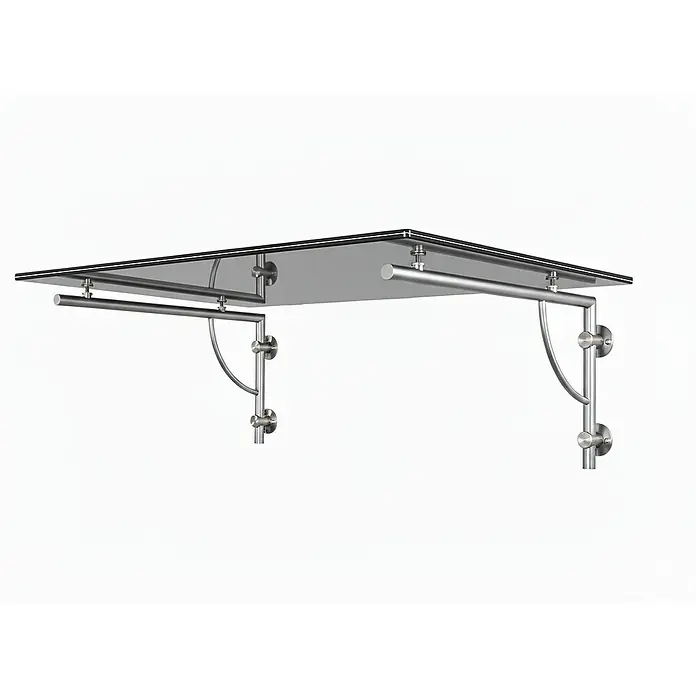Glaszentrum Hagen Vordach - 120 x 90 x 45 cm, Silber