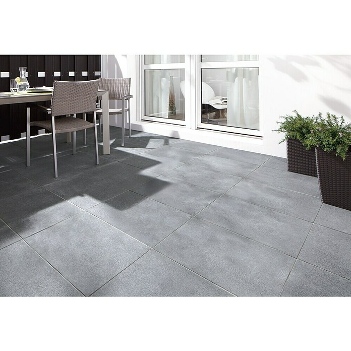 Terrassenplatte G 654 (Anthrazit, 40 x 60 x 3 cm, Granit, Wassergestrahlt)