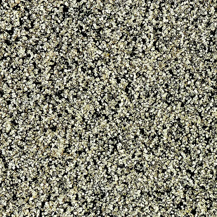 Fugli Pflasterfugenmörtel - Steingrau, 12,5 kg - Helle, unregelmäßige Granulatstruktur, die Sand oder feinem Kies ähnelt, auf dunklem Hintergrund.