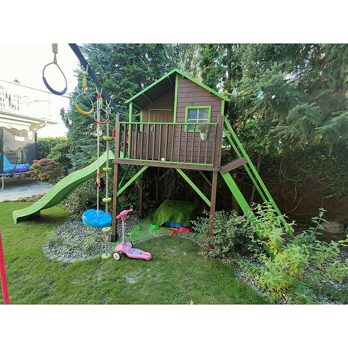 Spielhaus Jeremy Max (L x B x H: 269 x 220 x 315 cm, Holz, Natur) | BAUHAUS