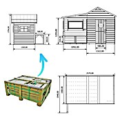 Spielhaus Elisa (L x B x H: 240 x 125 x 173 cm, Holz, Natur) | BAUHAUS