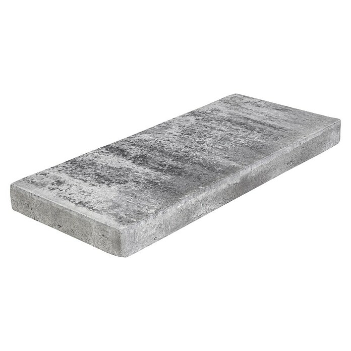 Terrassenplatte Latina (48 x 24 x 3 cm, Grau/Schwarz, Beton)