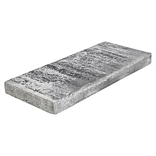 Terrassenplatte Latina (48 x 24 x 3 cm, Grau/Schwarz, Beton)