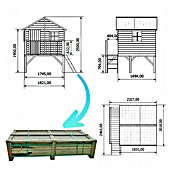 Spielhaus Jeremy (L x B x H: 175 x 226 x 250,5 cm, Holz, Natur) | BAUHAUS