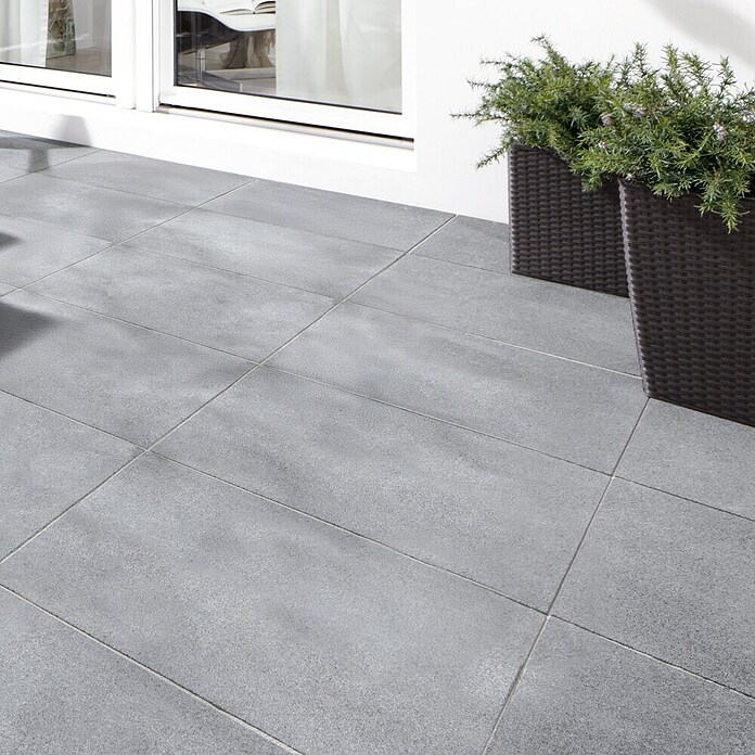 Terrassenplatte G 654 (Anthrazit, 40 x 60 x 3 cm, Granit, Wassergestrahlt)