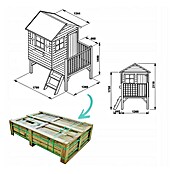 Spielhaus Tobias (L x B x H: 179 x 161 x 221 cm, Holz, Natur) | BAUHAUS