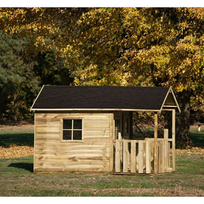 Spielhaus Leonie (L x B x H: 250 x 141 x 165 cm, Holz, Natur) | BAUHAUS