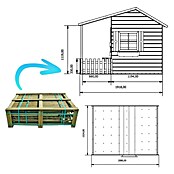 Spielhaus Mia (L x B x H: 190,5 x 143 x 159 cm, Holz, Natur) | BAUHAUS