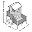 Spielhaus Tom (L x B x H: 226,5 x 176 x 272 cm, Holz, Natur) | BAUHAUS
