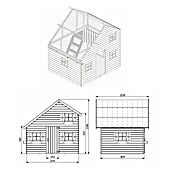 Spielhaus Aleks (L x B x H: 223 x 250 x 230 cm, Holz, Natur) | BAUHAUS